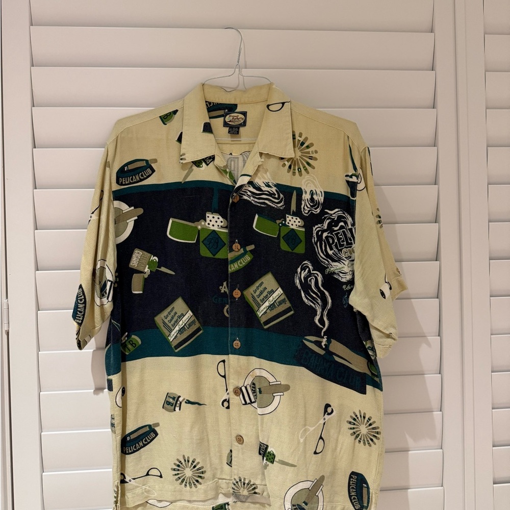 Vintage Tommy Bahama Pelican Cigar Men's Shirt